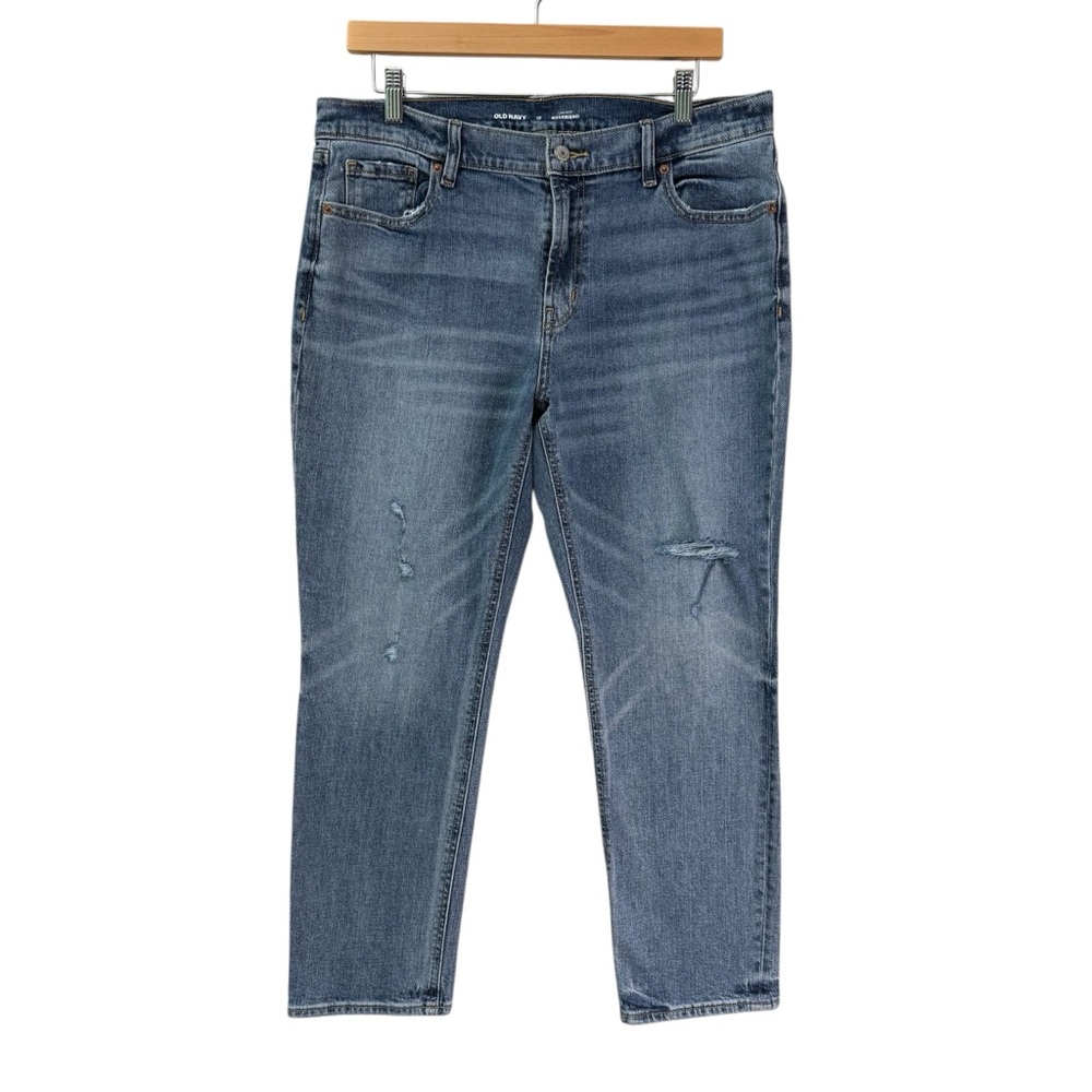 NWOT Old Navy Distressed Boyfriend Jeans size 12